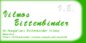 vilmos bittenbinder business card
